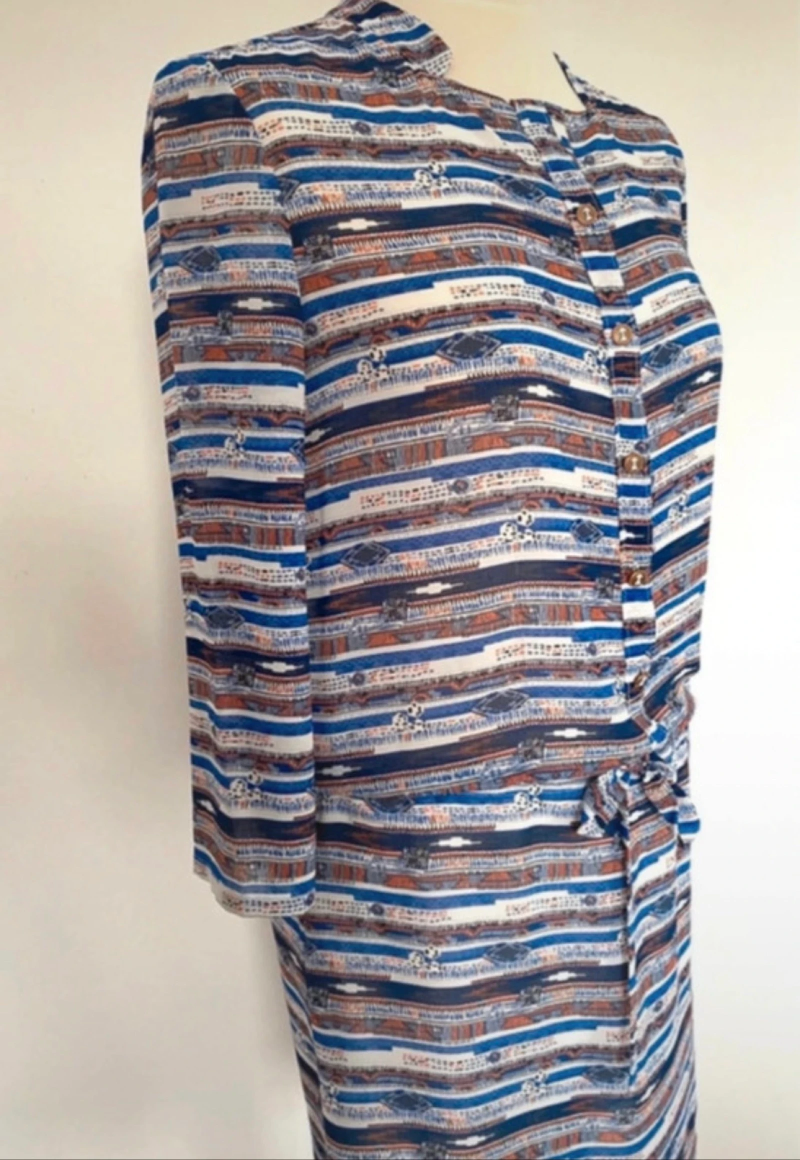 Maison Scotch boho printjurk S 36 blauw roest – photo 4